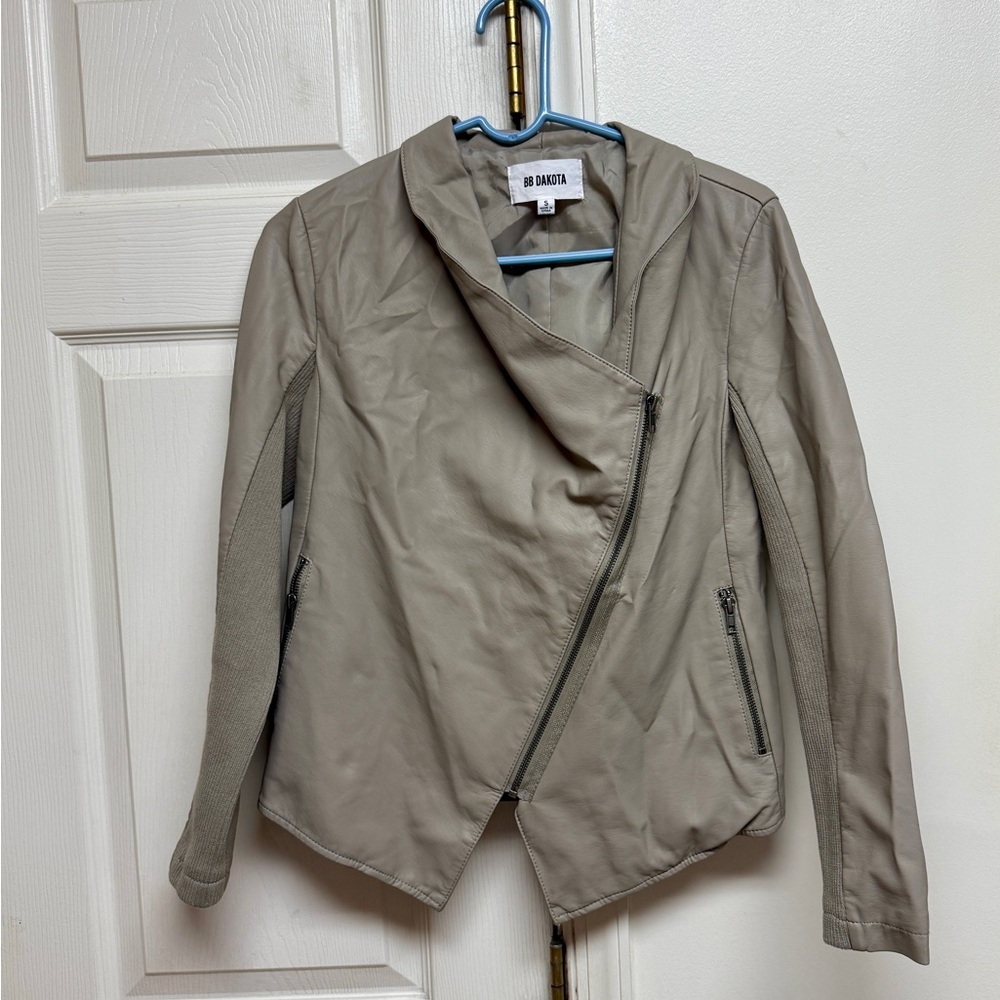 BB Dakota Women's Tan Faux Leather Jacket